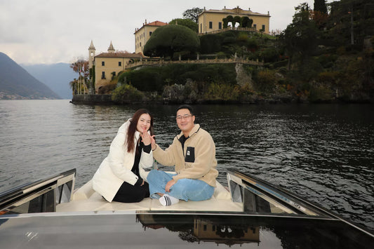 Private boat proposal on Lake Como near Villa del Balbianello — Episode 3 cover image from Lake Como Diary by Nadia Fraqair.