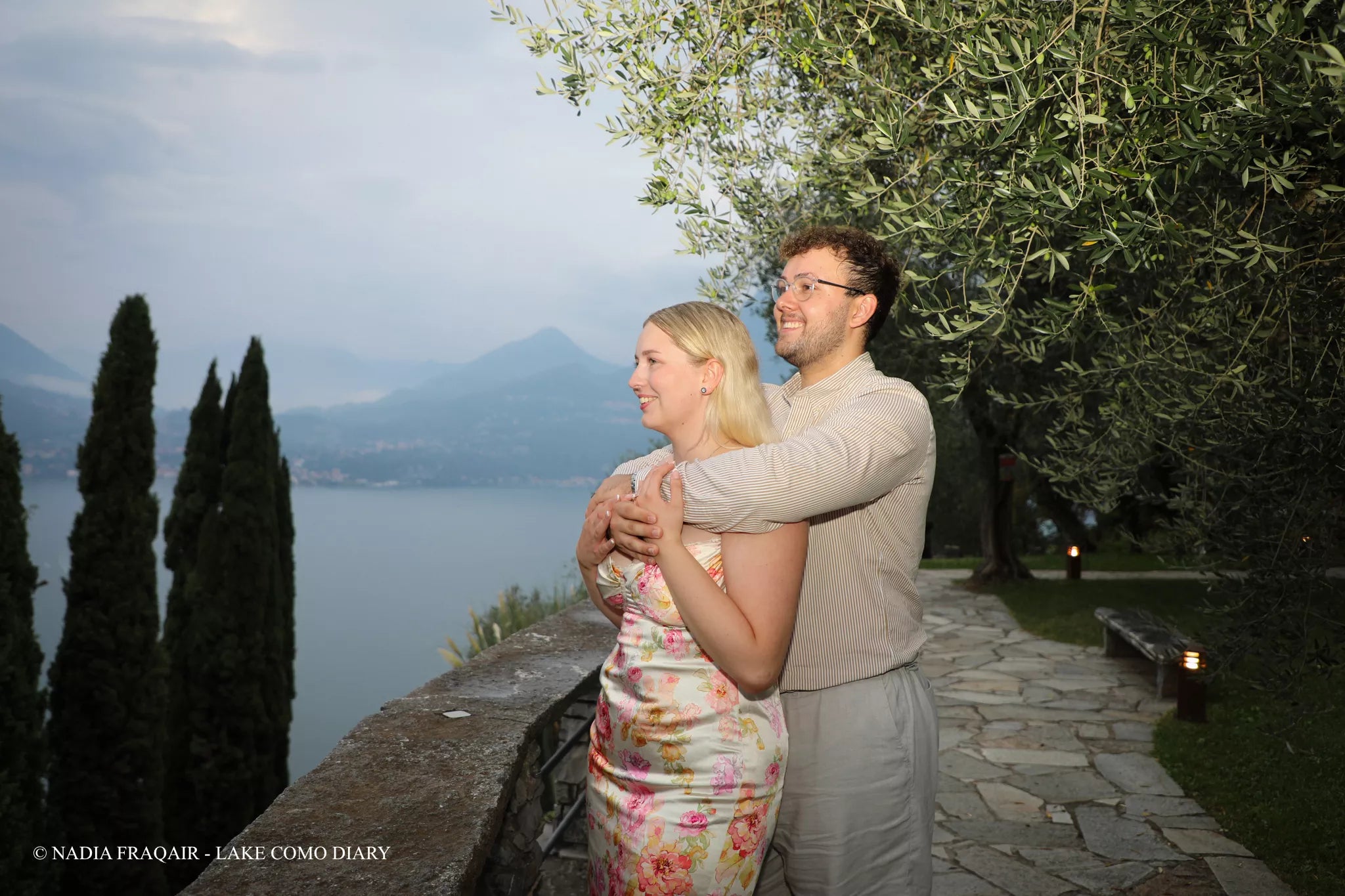 Castello di Vezio above Varenna after rain — dramatic Lake Como proposal setting photographed by Nadia Fraqair for Lake Como Diary.
