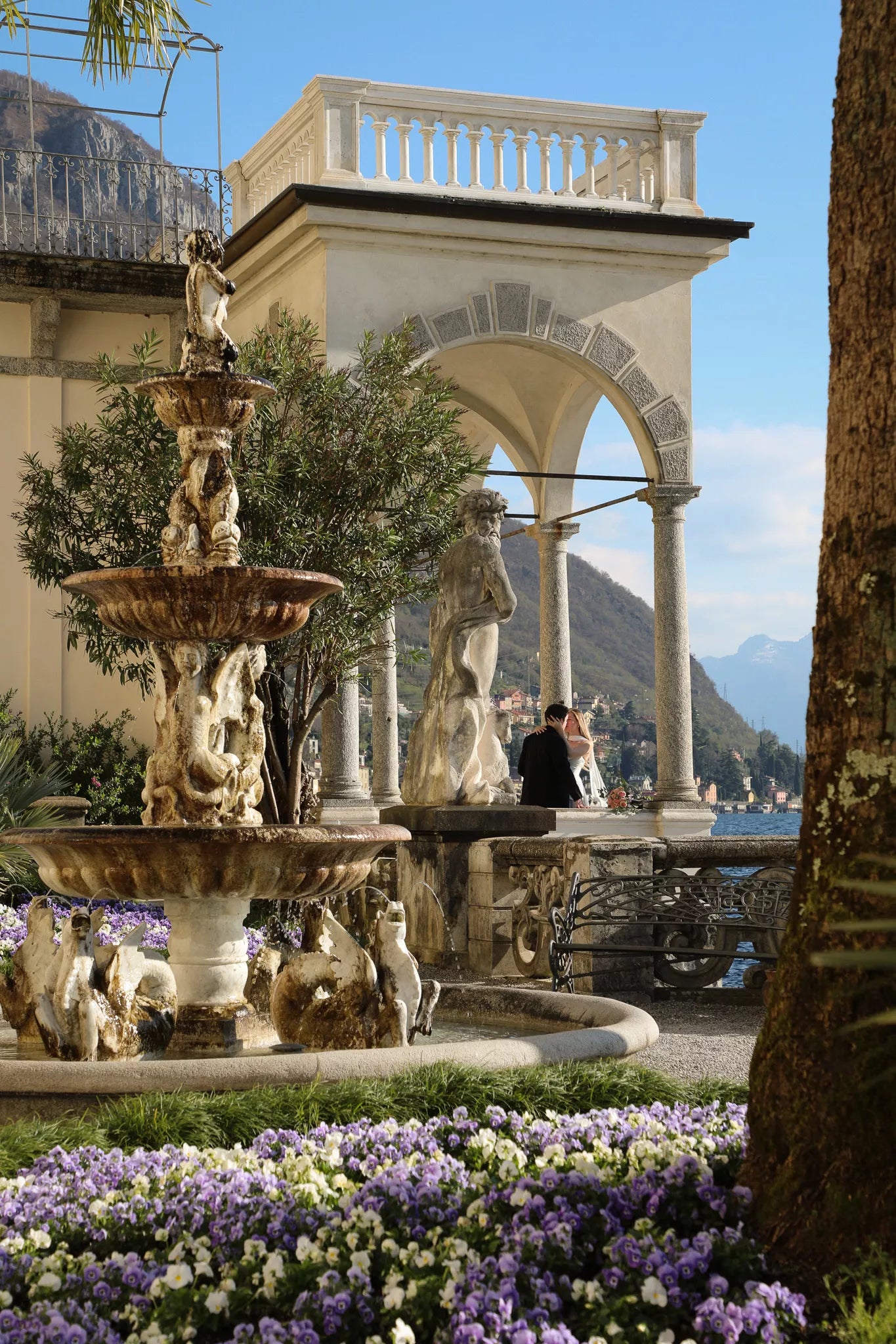 Lake Como proposal photoshoot with dress and styling package for a cinematic engagement in Italy