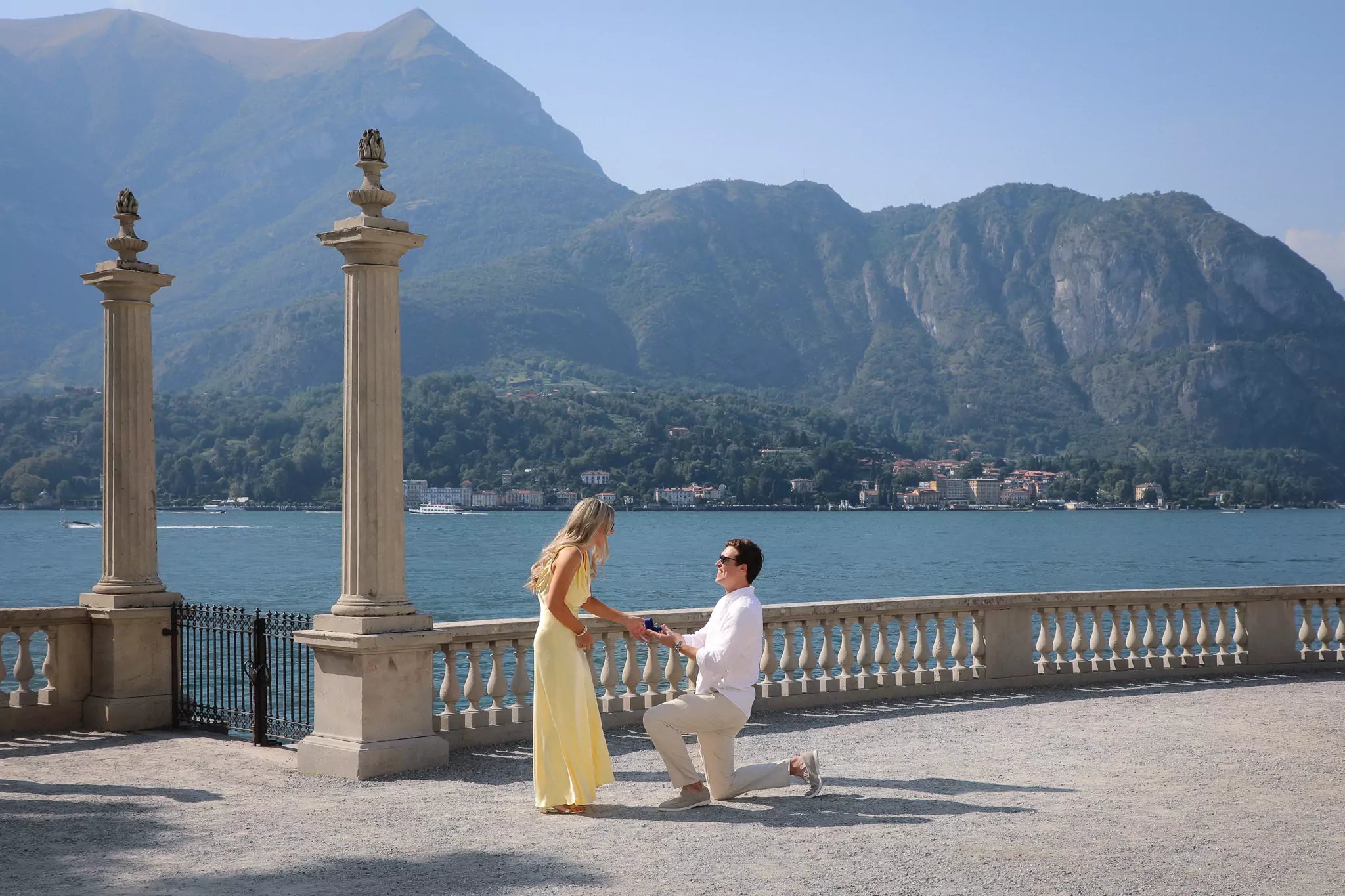 Romantic Lake Como proposal photography and ideas by Nadia Fraqair