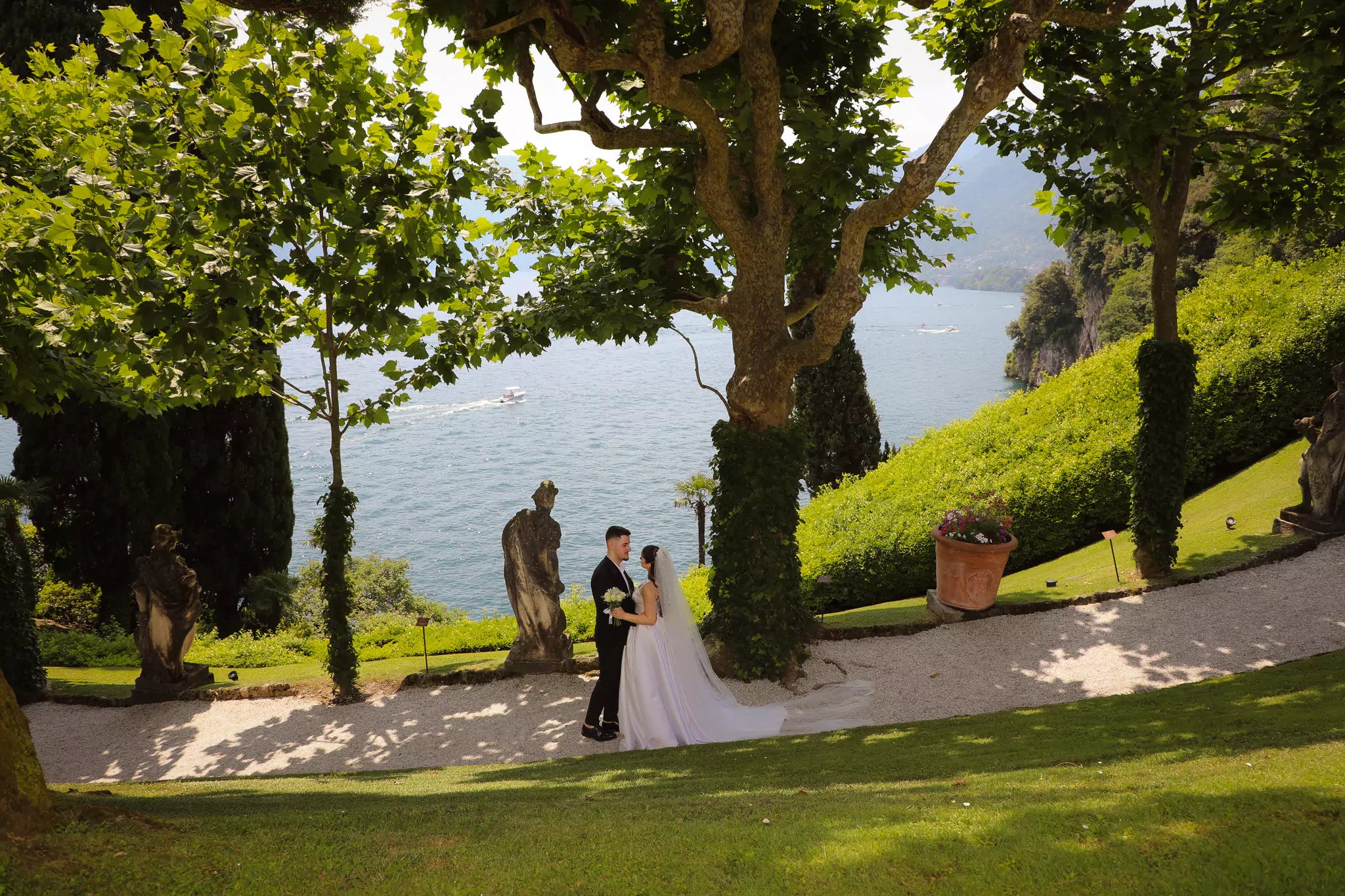 Lake Como wedding inspiration and bridal fashion by Nadia Fraqair