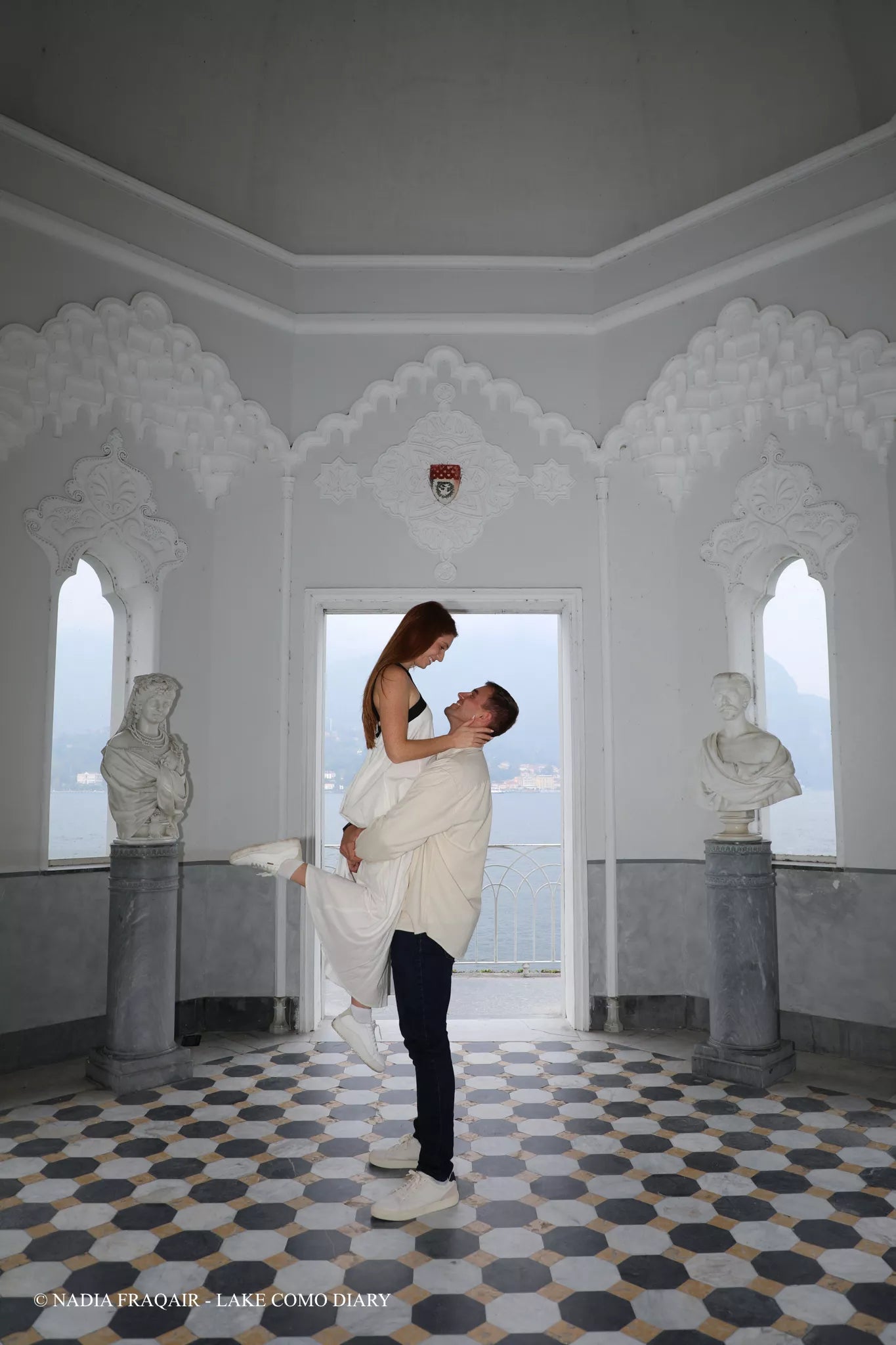 Villa Melzi Gardens lake view in Bellagio for a romantic Lake Como proposal